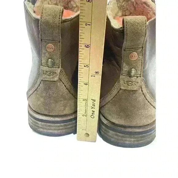 UGG Keaton Men\'s Brown Leather Sheepskin Lined Chukka Boots Size US 14/EUR 48.5 main image 5